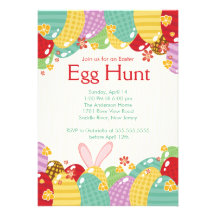 Invitación del fiesta de Pascua de la caza del hue