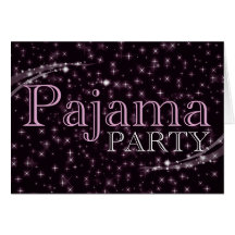 invitación del fiesta de pijama: starshine felicitación