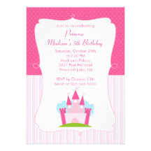 Invitación del fiesta de princesa Birthday Pretty 