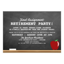 Invitación del fiesta de retiro del profesor