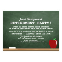 Invitación del fiesta de retiro del profesor