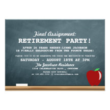 Invitación del fiesta de retiro del profesor