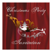 Invitación del fiesta del árbol de navidad