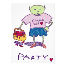 Invitación del fiesta del corazón del YER de Ghoul