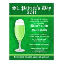 Invitación del fiesta del día de St Patrick