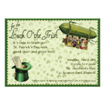Invitación del fiesta del día de St Patrick del vi