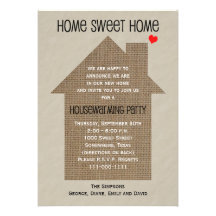 Invitación del fiesta del estreno de una casa -- C