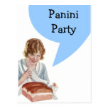 Invitación del fiesta del galón Panini del pan del