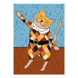 Invitación del fiesta del gatito del Harlequin del