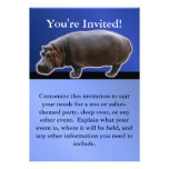 Invitación del fiesta del Hippopotamus