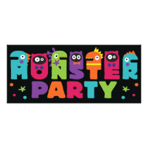 Invitación del fiesta del monstruo