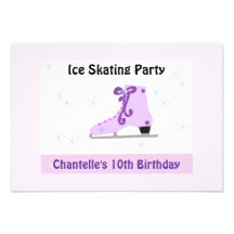 Invitación del fiesta del patinaje de hielo