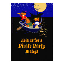 Invitación del fiesta del pirata