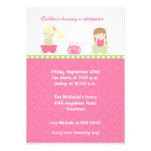 Invitación del fiesta del Sleepover