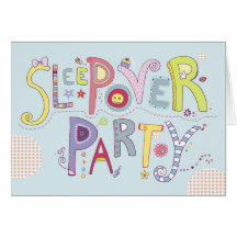 Invitación del fiesta del Sleepover Tarjetas