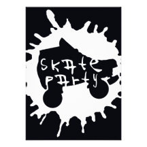 invitación del fiesta del splatz del patín