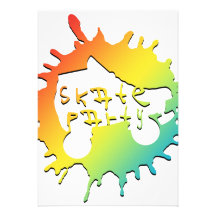 invitación del fiesta del splatz del patín