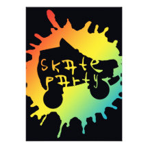 invitación del fiesta del splatz del patín