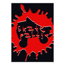 invitación del fiesta del splatz del patín