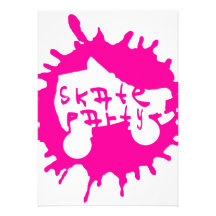 invitación del fiesta del splatz del patín