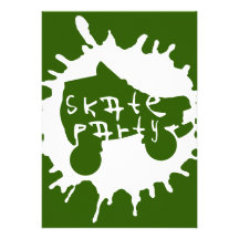 invitación del fiesta del splatz del patín