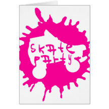 invitación del fiesta del splatz del patín tarjetas