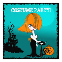Invitación del fiesta del traje de Corrina Hallowe