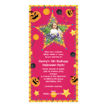 Invitación del fiesta del traje de Hallowen del cu Tarjetas Fotograficas