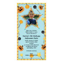 Invitación del fiesta del traje de Hallowen del cu Tarjeta Fotografica Personalizada