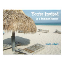 Invitación del fiesta del verano, cabaña de la pla