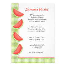 Invitación del fiesta del verano de la tela escoce