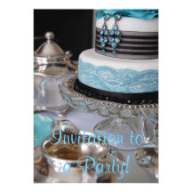 Invitación del fiesta por el salón Glacé