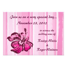 Invitación del hibisco de la acuarela