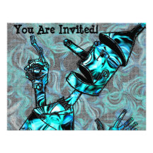 Invitación del hombre de la lata del Aquamarine