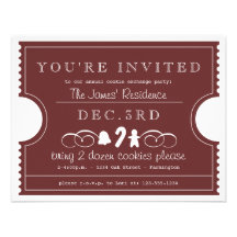 Invitación del intercambio de la galleta