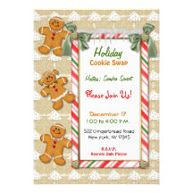 Invitación del intercambio de la galleta del pan d