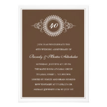 Invitación del medallón del aniversario