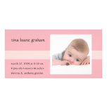Invitación del nacimiento de la foto de la puntada tarjetas fotograficas 