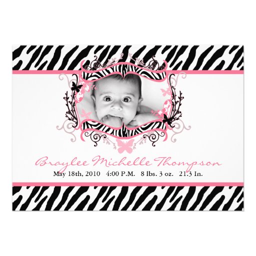 invitación del nacimiento de la foto del estampado