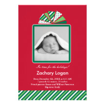 Invitación del nacimiento de la foto del regalo de