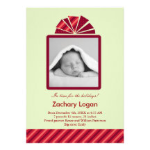 Invitación del nacimiento de la foto del regalo de