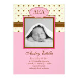 Invitación del nacimiento de la niña de la foto