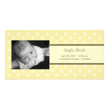 Invitación del nacimiento de la tarjeta de la foto tarjeta con foto personalizada