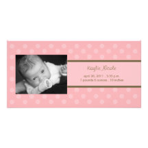 Invitación del nacimiento de la tarjeta de la foto tarjeta con foto personalizada