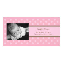 Invitación del nacimiento de la tarjeta de la foto tarjetas fotográficas personalizadas