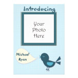 Invitación del nacimiento del bebé del Bluebird
