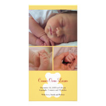 Invitación del nacimiento del bebé del montaje del tarjetas fotograficas