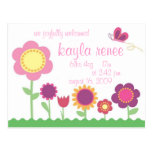 Invitación del nacimiento del chica postal