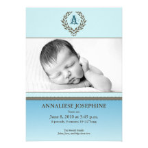 " Invitación del nacimiento guirnalda simple 5x7 a