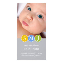 Invitación del nacimiento tarjeta fotográfica personalizada